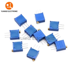 10pcs 3296W 3296 10 20 50 100 200 500 1K 2K 5K 10K 20K 50K 100K 200K 500K 1M ohm 100R 200R 500R Trimpot Trimmer Potentiometer