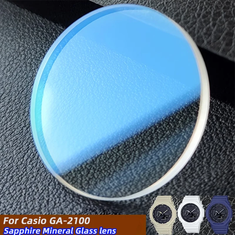 For Casio GA2100 GM2100 GA-2100 GA-B2100 Watch Mineral Flat glass Crystal Sapphire glass mask lens Men repair parts accessories