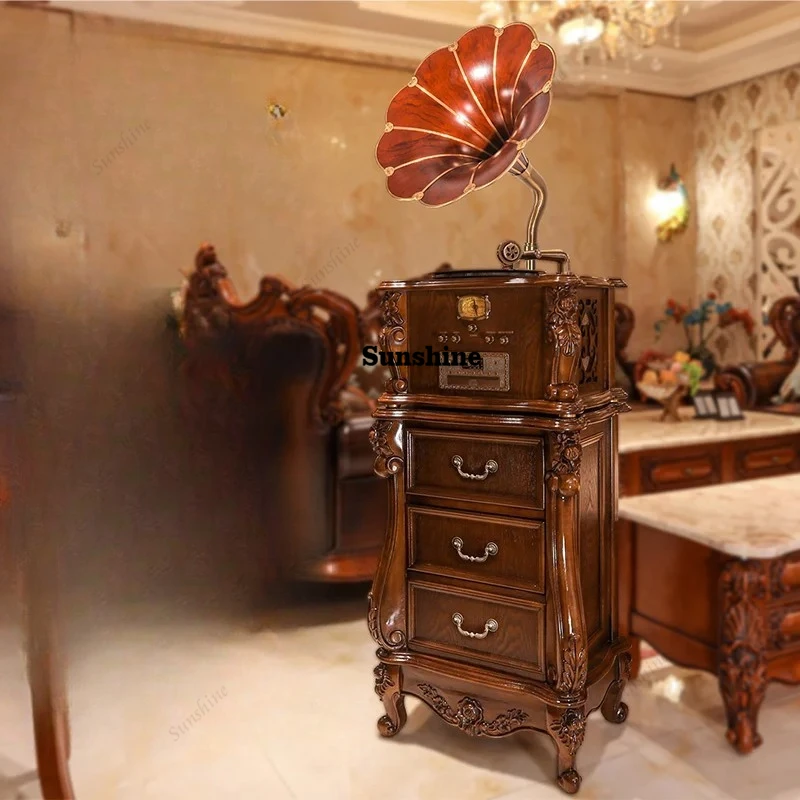 Gramophone Retro Record Player Vinyl Record Player Living Room Big Speaker Vinyl Bluetooth Integrated Stereo