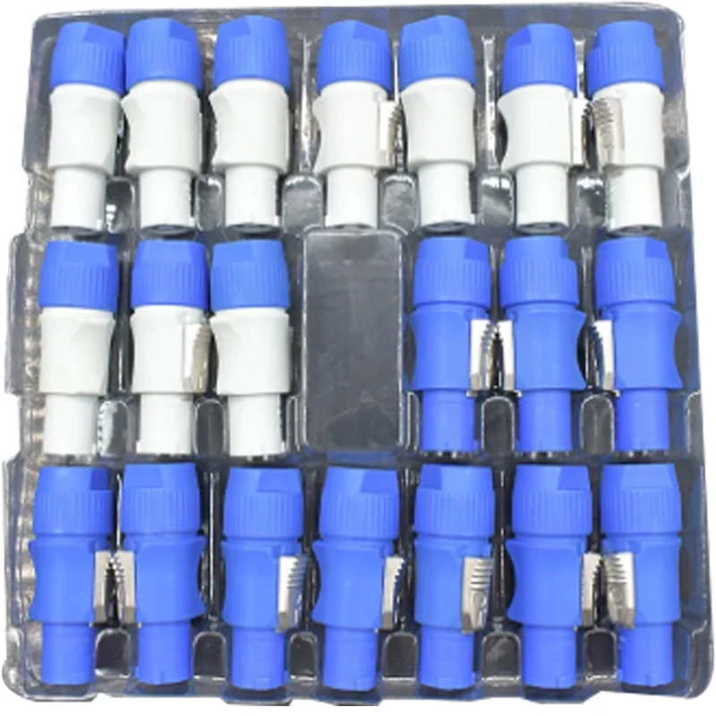 

10/20/25PCS Blue & Gray NAC3FCA PowerCon NAC3MPA-1 Output Connector and 20A AC Cable Connector Power Adapter Input