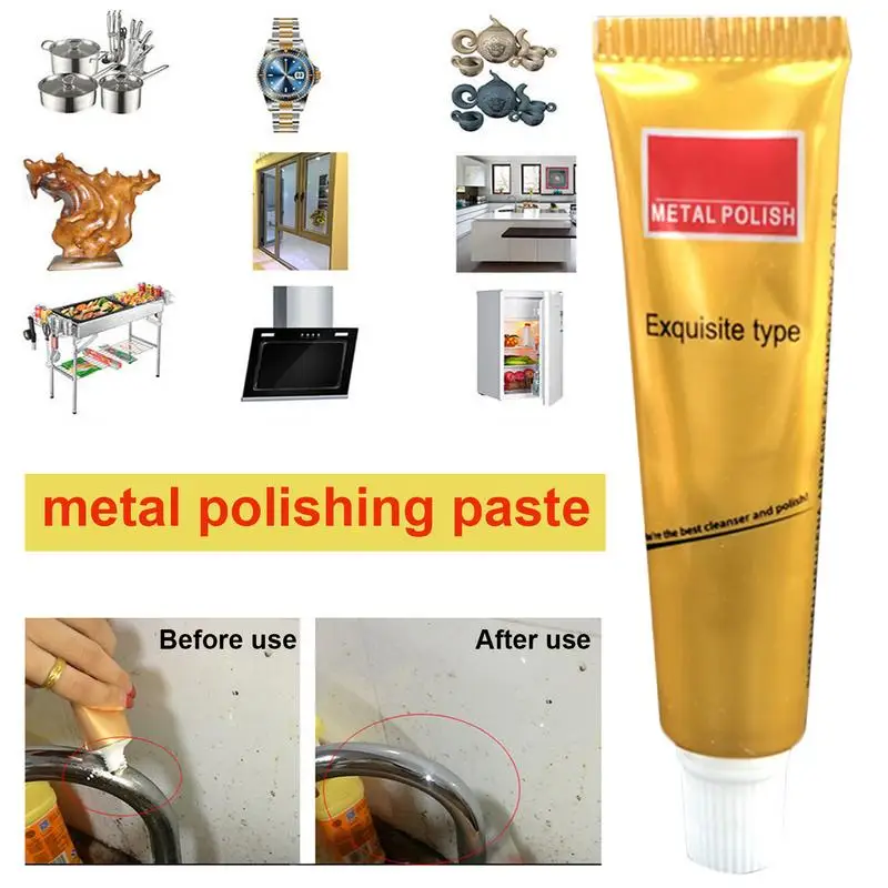 Metal Polishing Paste Fast-Acting No Scratches Rust Removing Cream Metal Polish Paste For Stainless Steel Tin Chromium