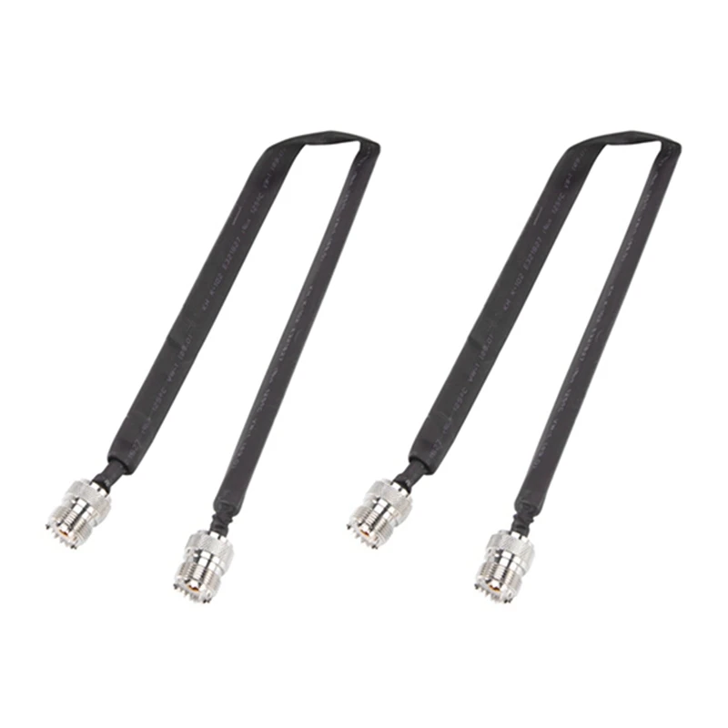 

2X Door/Window Pass Through Flat RF Coaxial Cable SO239 UHF Female To UHF Female 50 Ohm RF Coax Pigtail Extension Cord