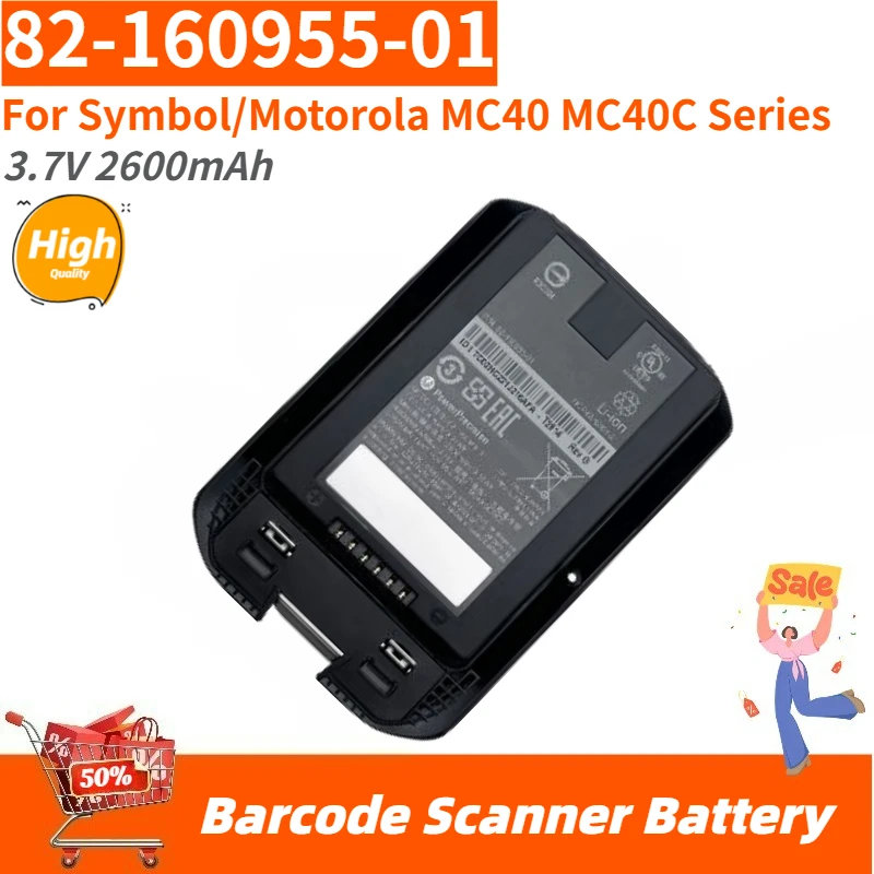 82-160955-01 High Quality Barcode Scanner Battery 3.7V 2600mAh for Symbol/Motorola MC40 MC40C Series Scanners Brand New