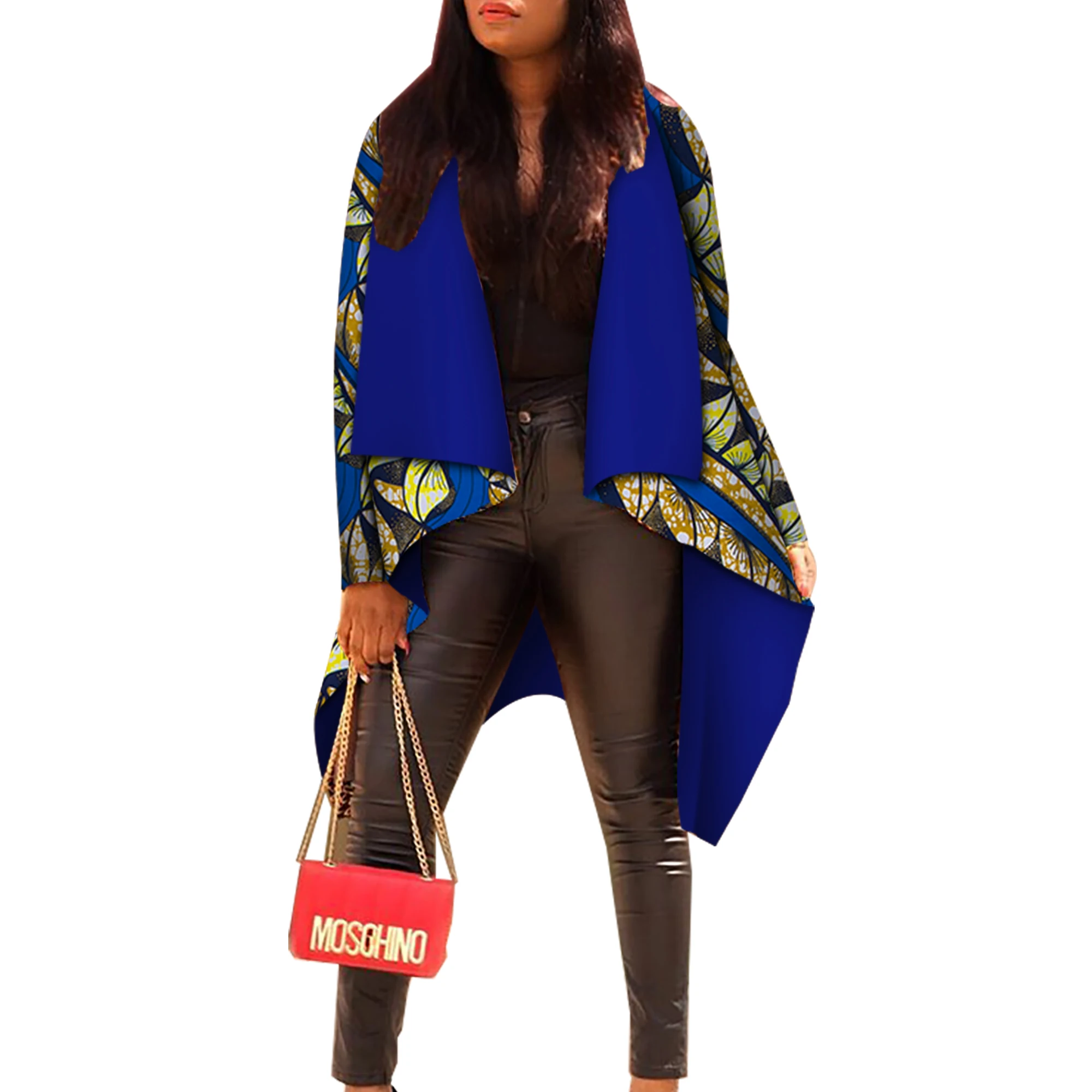 

Женские африканские пальто с Африканским принтом, хлопковые повседневные женские тренчи с Африканским принтом, верхняя женская традиционная одежда WY4715