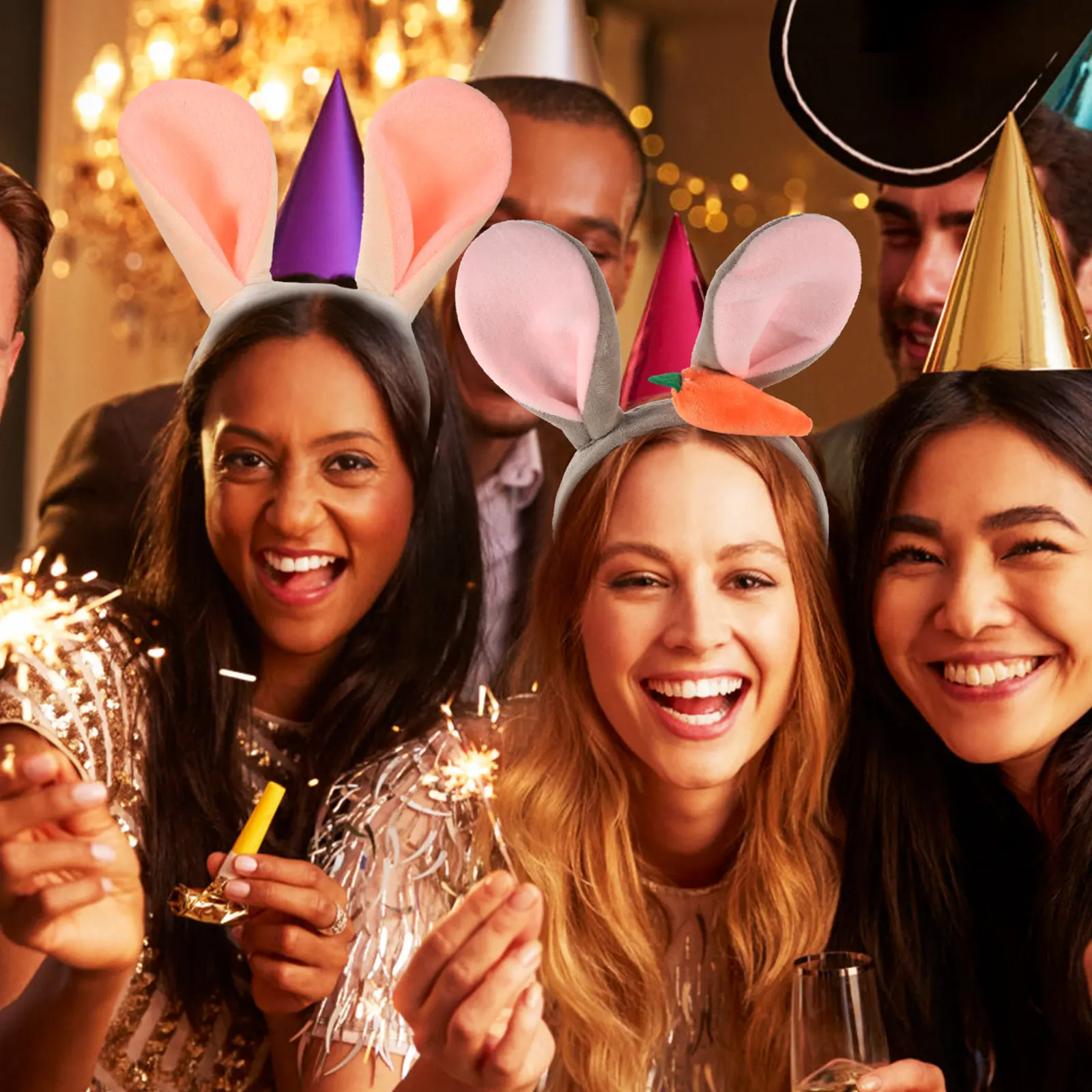 

2 шт. повязки на голову с ушками кролика, мягкие и удобные, для повседневного использования, макияжа, умывания, фиксации прически, модные