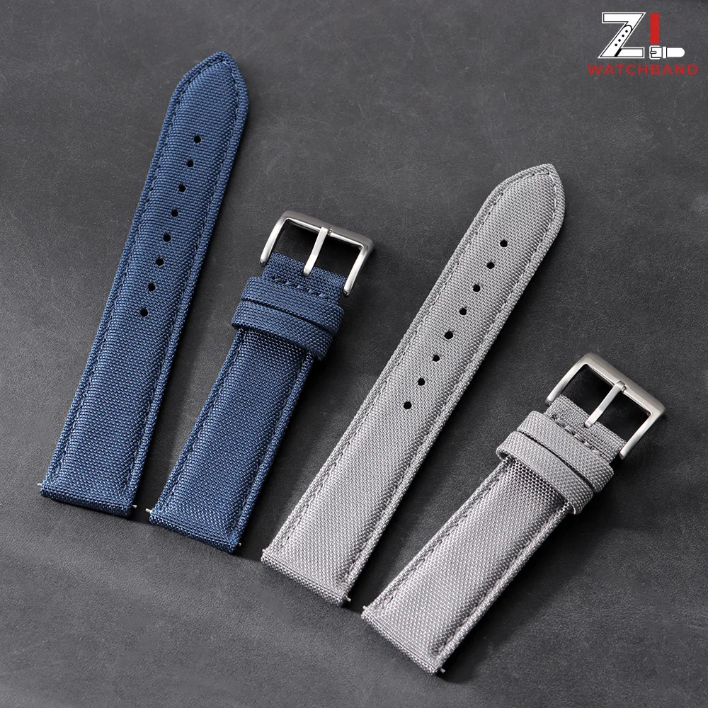 20mm 22mm Sailcloth Nylon Watchband for Omega for Seiko for Rolex Sport Belt Quick Release Universal Two-Sided Nylon Bracelet view 5