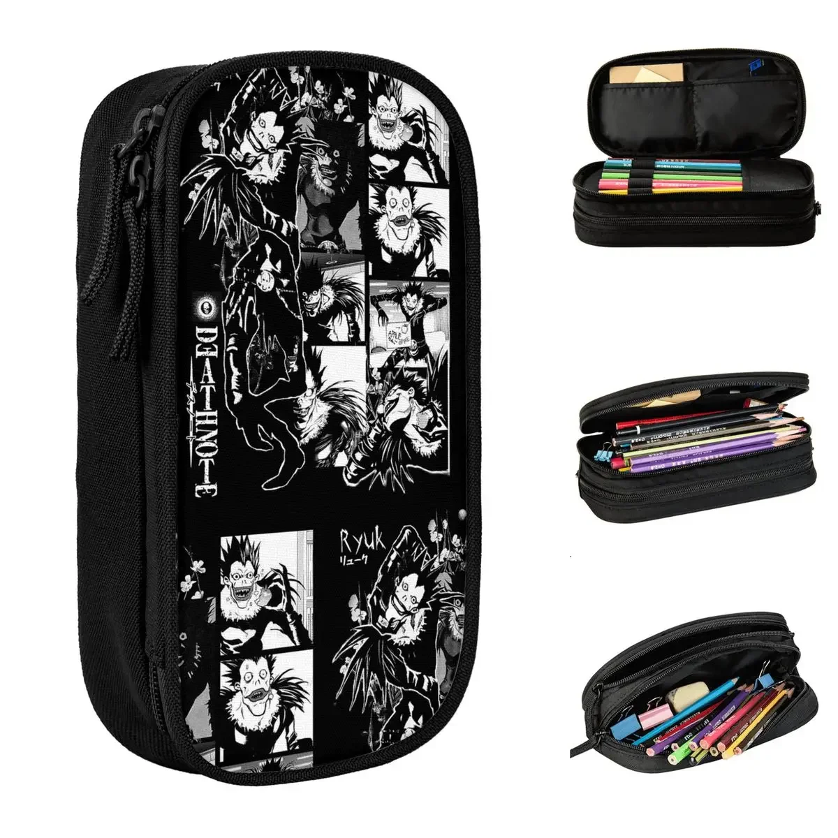 

Ryuk Death Note Pencil Case Lovely Pen Holder Bags for Student Big Capacity Office Zipper Pencil Box