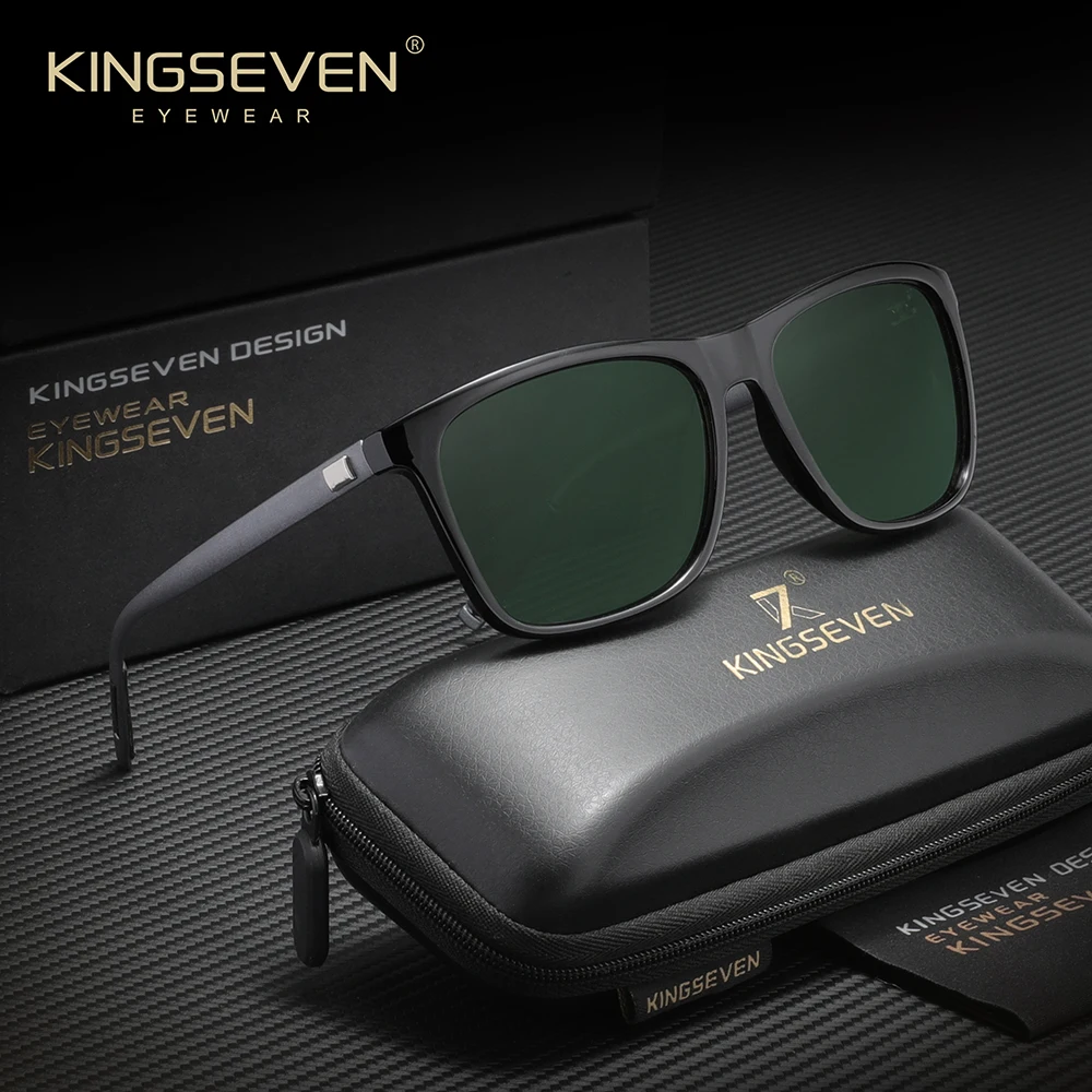 KINGSEVEN نظارات الموضة الرجال النساء القيادة نظارات واقية الكلاسيكية العصرية في الهواء الطلق الاستقطاب UV400 نظارات الذكور عادية