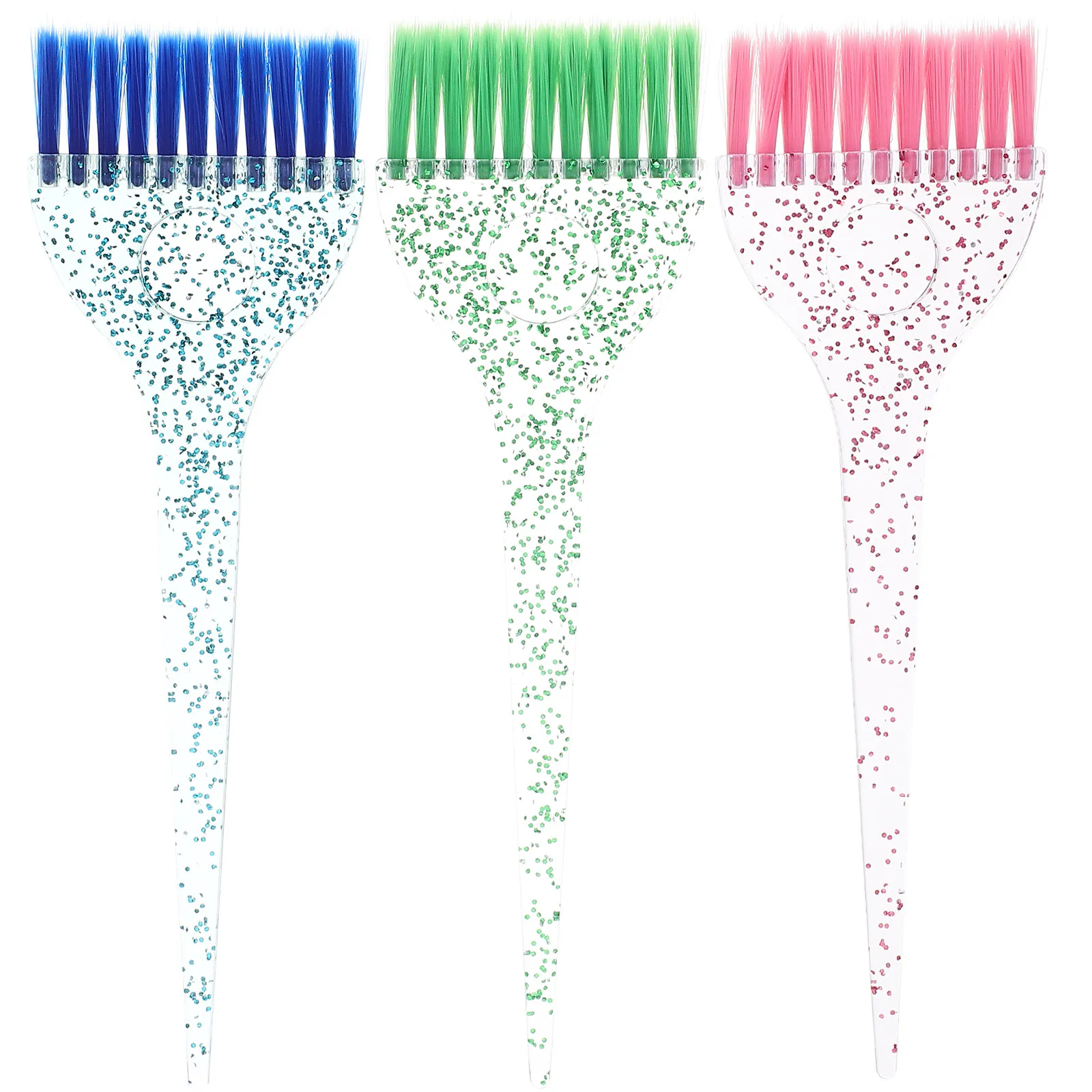 3Pcs Hair Dye Brush Kit Reusable Washable Tint Brush for Highlighting Coloring Oil Treatment Easy Clean Pc Material Salon