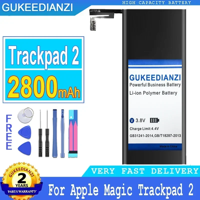 2800mAh GUKEEDIANZI Battery For Apple Magic Trackpad 2 A1542 020-8446 Touchpad Big Power Bateria