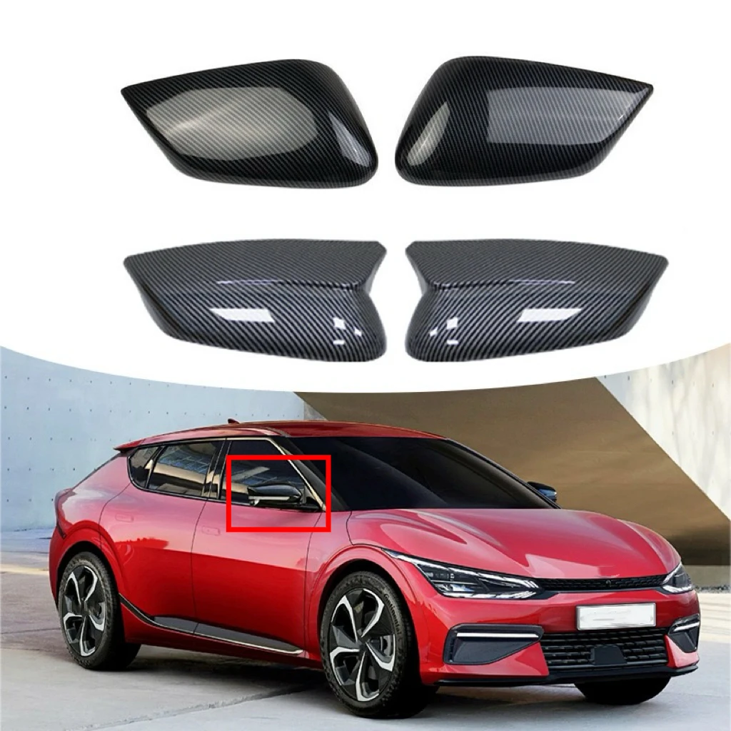 

Fit For KIA EV6 2021 2022 2023 Car Side Wing Mirror Cover Rear View Mirror Shell Caps Case ABS Car Exterior Accessories