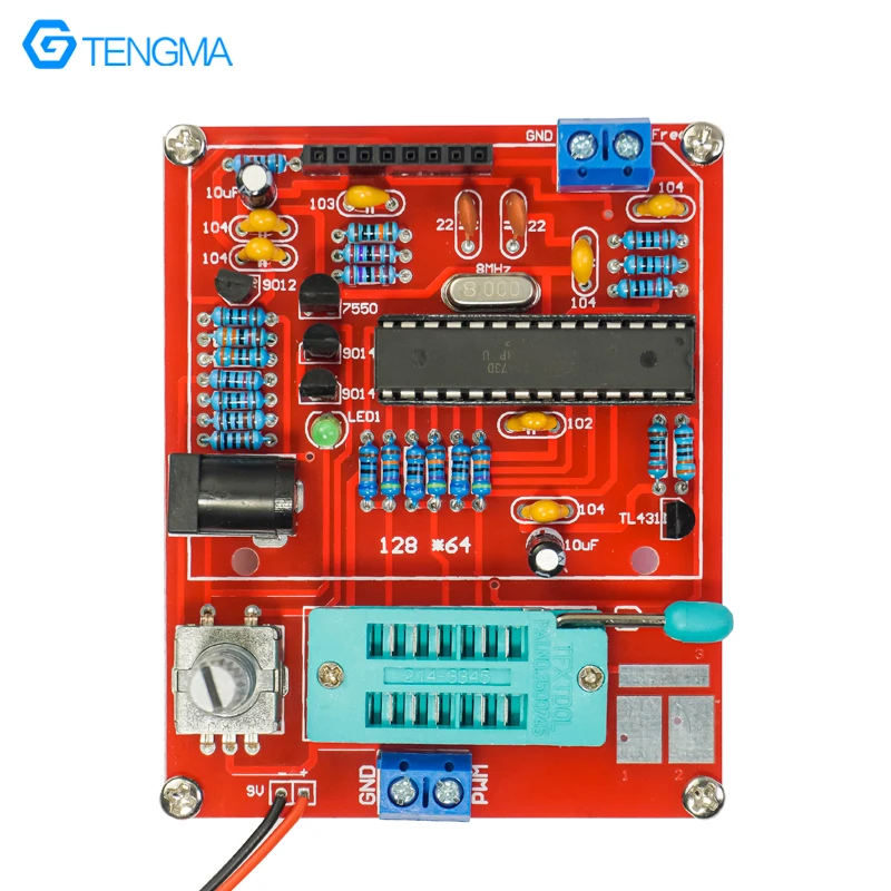 Kit de testeur de transistor graphique, LCR, Triode, ESR, PWM, Signal d'onde carrée, Pièces de bricolage