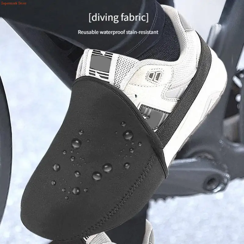 Q5WE Half Shoe Covers with Elastic Band Anti Slip Grip Waterproof Neoprene Shoe Covers for Men Women Outdoor Cycling Hiking