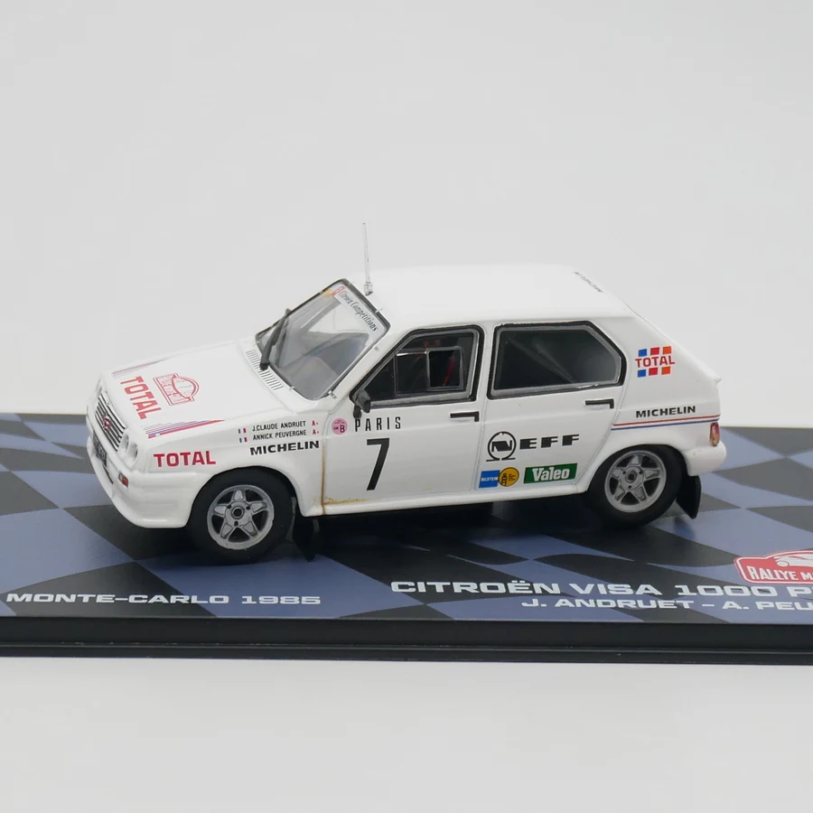 Ixo 1:43 Citroen Visa 1000 Pister WRC 1985 Andruet Diecast Car Model Metal Toy Vehicle