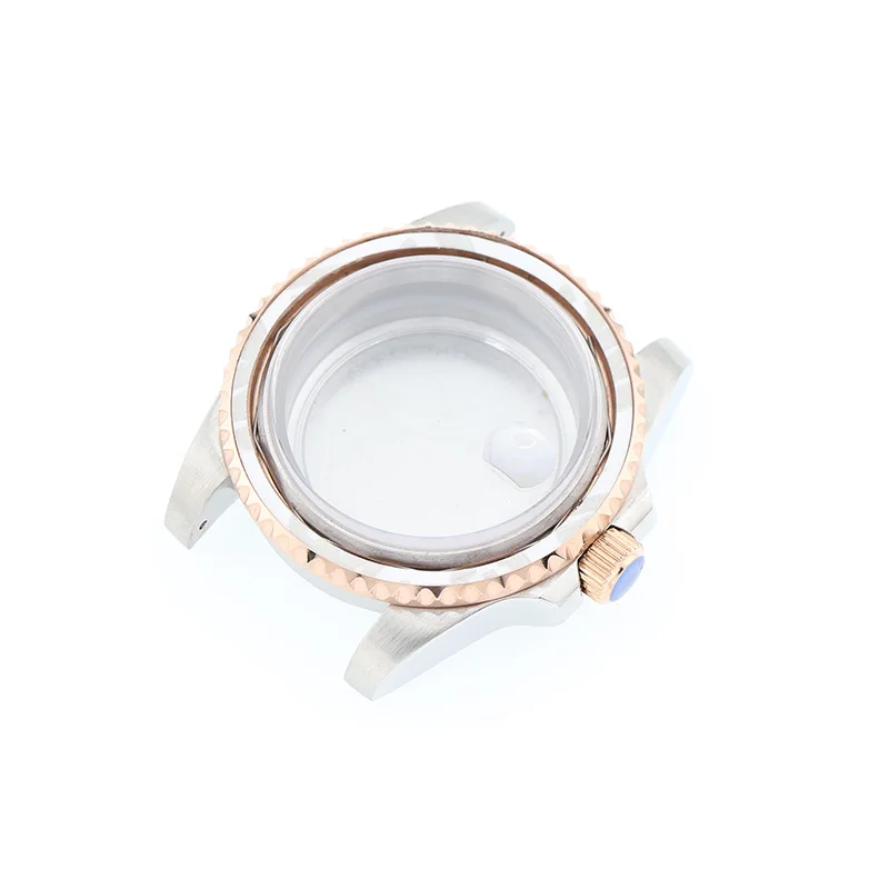 40mm PVD Mid Rose NH36 NH35 NH34 Horloge Accessoires voor Seiko Gevallen heren Horloge Klok Vervangende Onderdelen