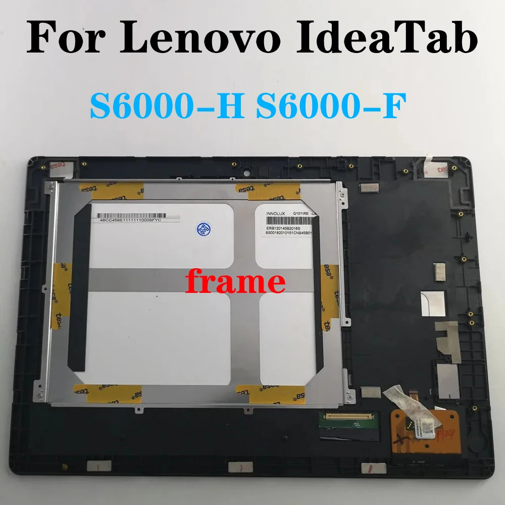 10.1 inch For Lenovo IdeaTab S6000 S6000-H S6000-F Tablet PC LCD Display and Touch Screen Digitizer Assembly Frame