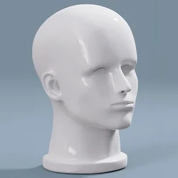 Plus Size Male Light Bald Mannequin Head Model for Wig Hat Sunglass Headset Display