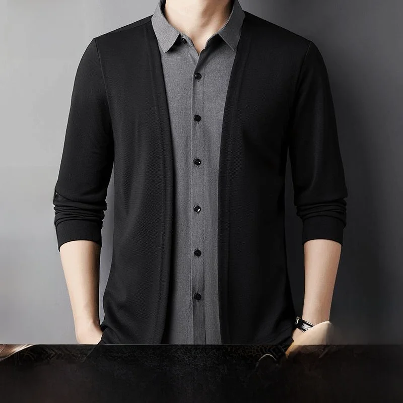 

Pierre Cardin мужской высококачественный шерстяной кардиган Busin Casual Sle осень-зима Новое поступление легкий длинный све irt Ja...