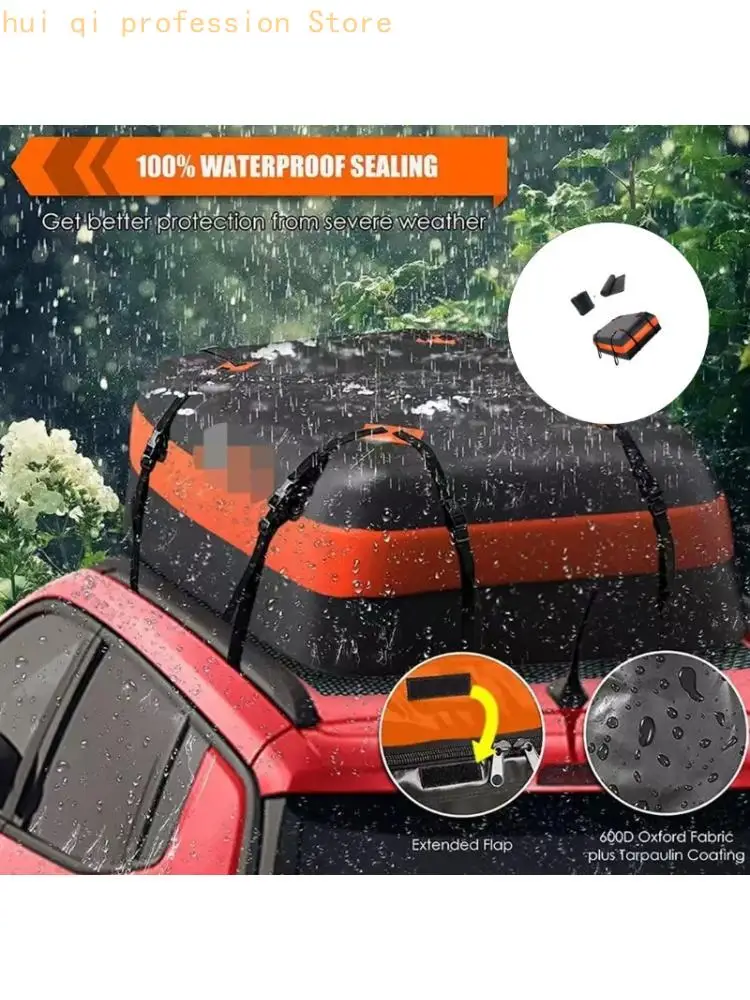 Spacious Vehicle Roof Top Storage Bag 420D Oxford Fabric with Anti-Skid Mat Luggage Bag For Long Journeys H8WE
