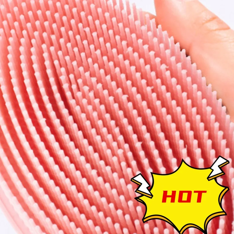 

Washing Comb Small Scalp Massager Silicone Bristles Bath Brush Hygienic Exfoliating Items Useful Bath Tool Handheld Brush