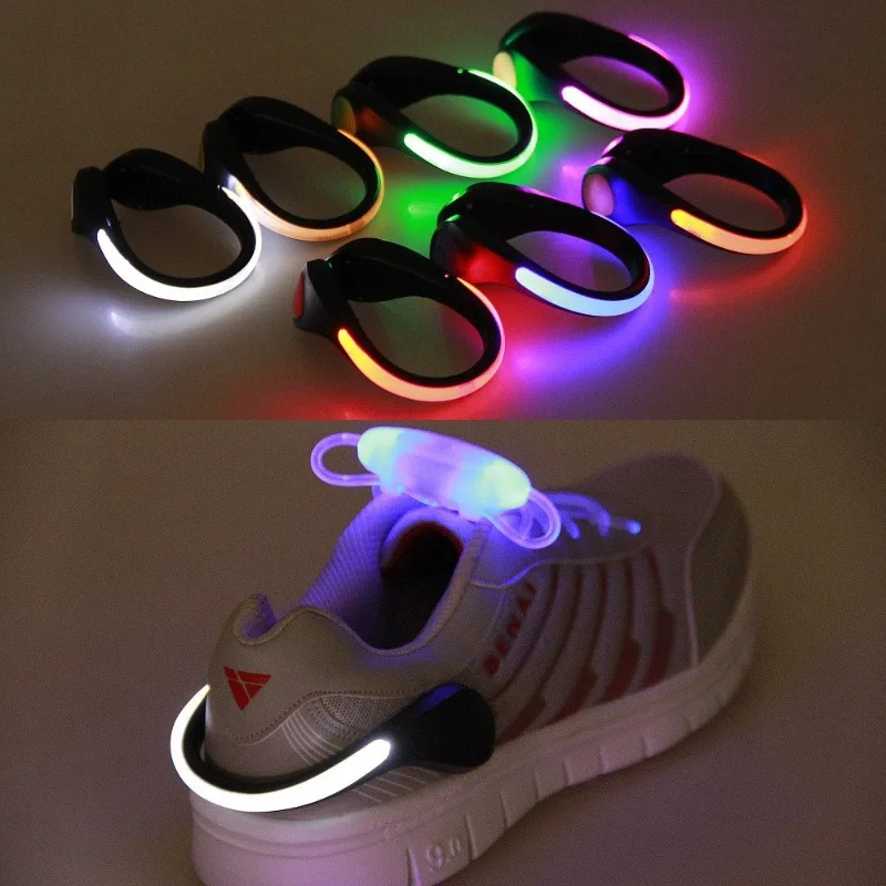 Single Piece Luminous Shoe Clip Safety Light Flashing Shoe Clip Night Running Cycling Equipment Outdoor Sports Warning Light