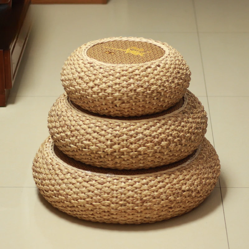 The product can be customized.Vine woven futon cushion, Japanese tatami rice cushion, balcony floor, grass pier, thickened