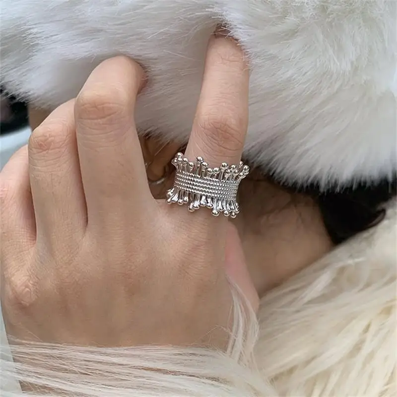Irregular Tassels Weave Wide Open Finger Rings For Women Punk Fashion New Jewelry Gift Party Rock Wholesale anillos