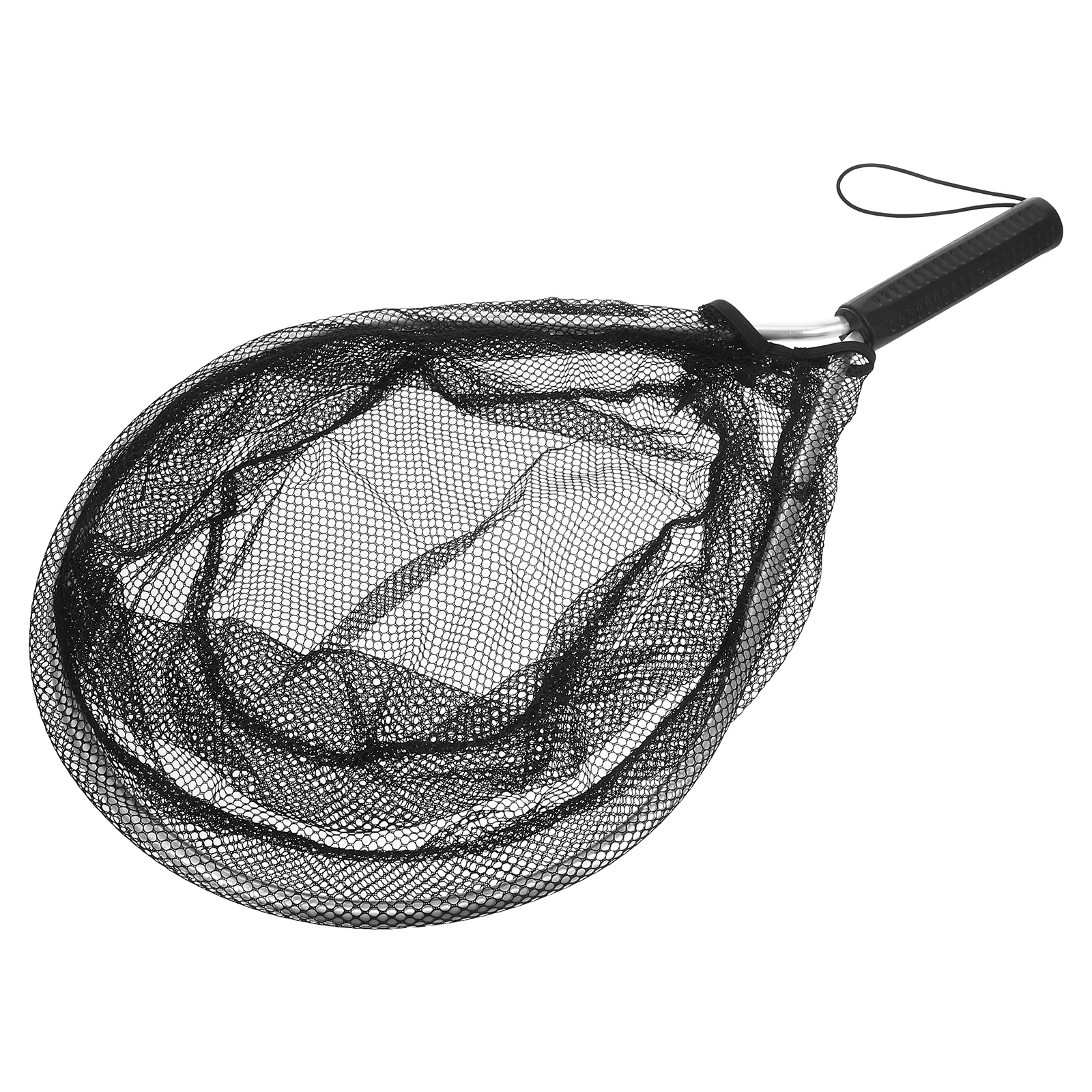 

Fishing Net Portable Mini Hand Net Black Gray Elastic Buckle Heavy Duty Wear Resist Strong Tensile Fish