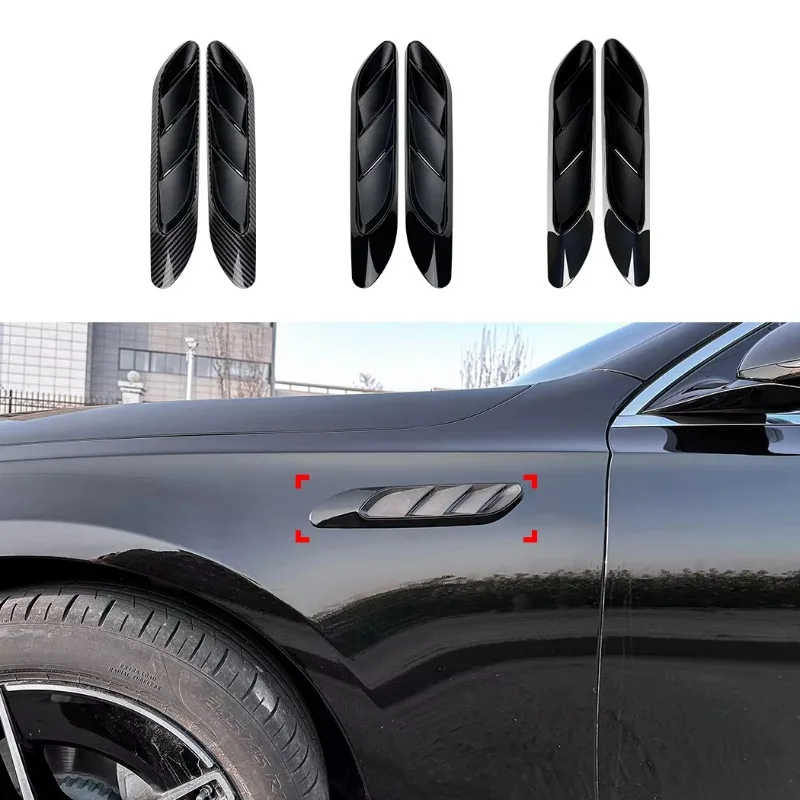 For Mercedes Benz E Class W214 E260 E300 Car Side Wing Leaf Panel Air Outlet Trim Sticker Auto Exterior Decoration Accessories