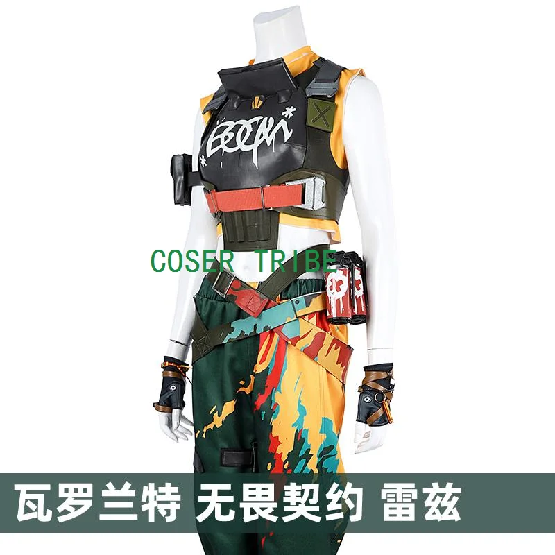 COSER TRIBE Valorant Raze Cosplay Costume Cos Game Anime Party Uniform Hallowen Play Role Clothes Clothing