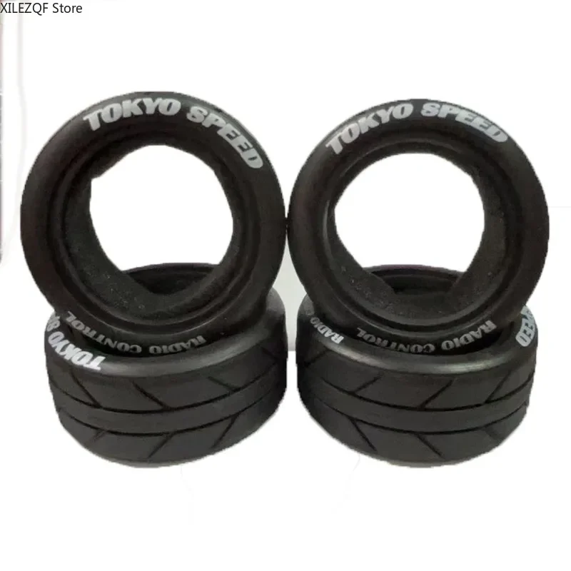 

1/10 Soft Rubber Racing Tires - High-Grip for XV02, HSP 94123/94122, Tamiya TT01/FW06 - Indoor & Paved Road Off-Road Use