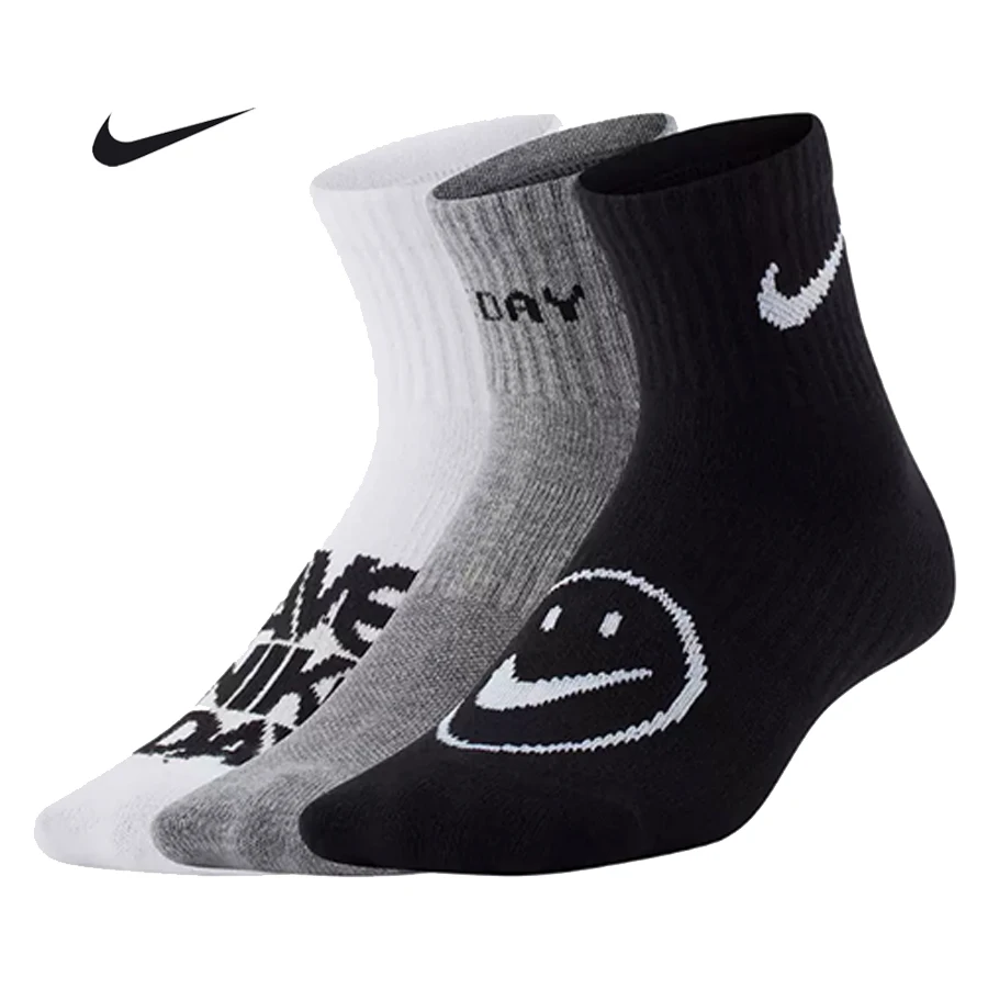 

Дышащие влагоотводящие носки Nike для бега и тренировок, унисекс, для молодежи, 3 пары в упаковке, CU8129-902