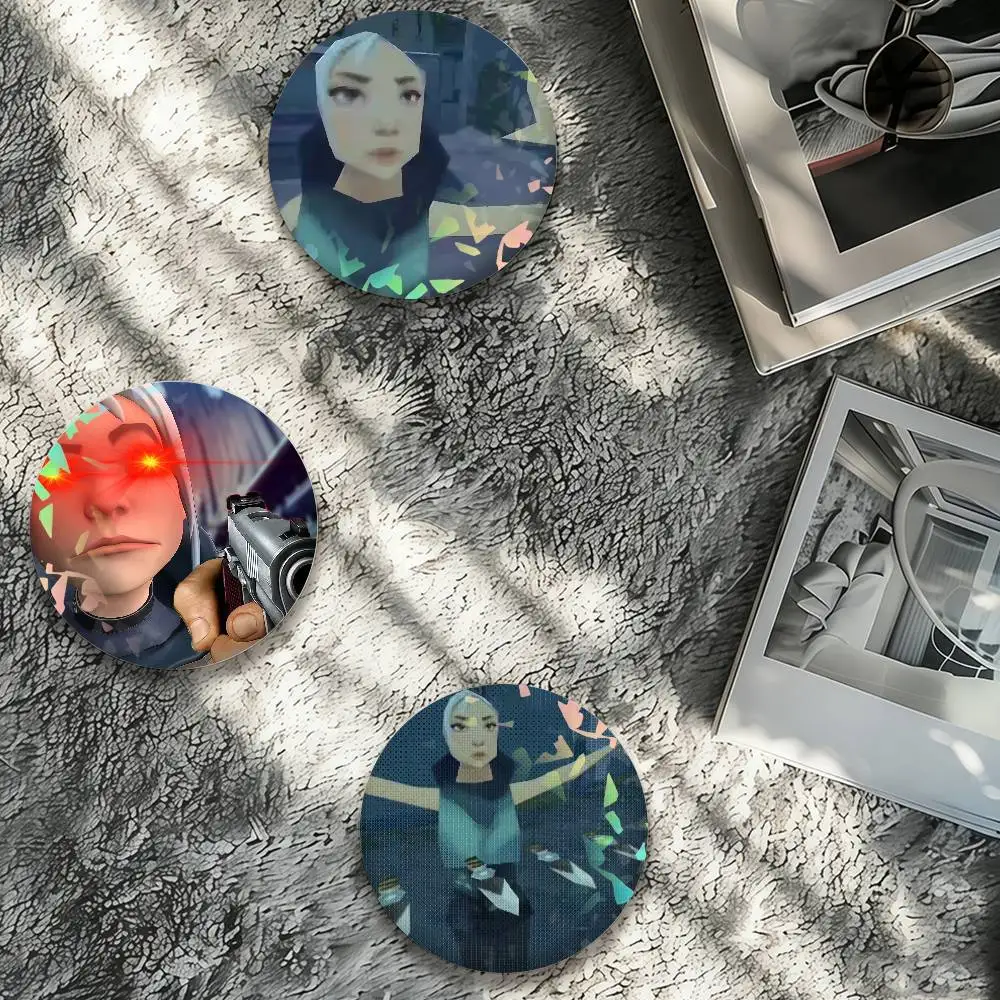 Game V-VALORANT Jett meme fun Laser Badge Creative Pins Brooch for Bag Clothes Hat Decor Gifts Fans Collect