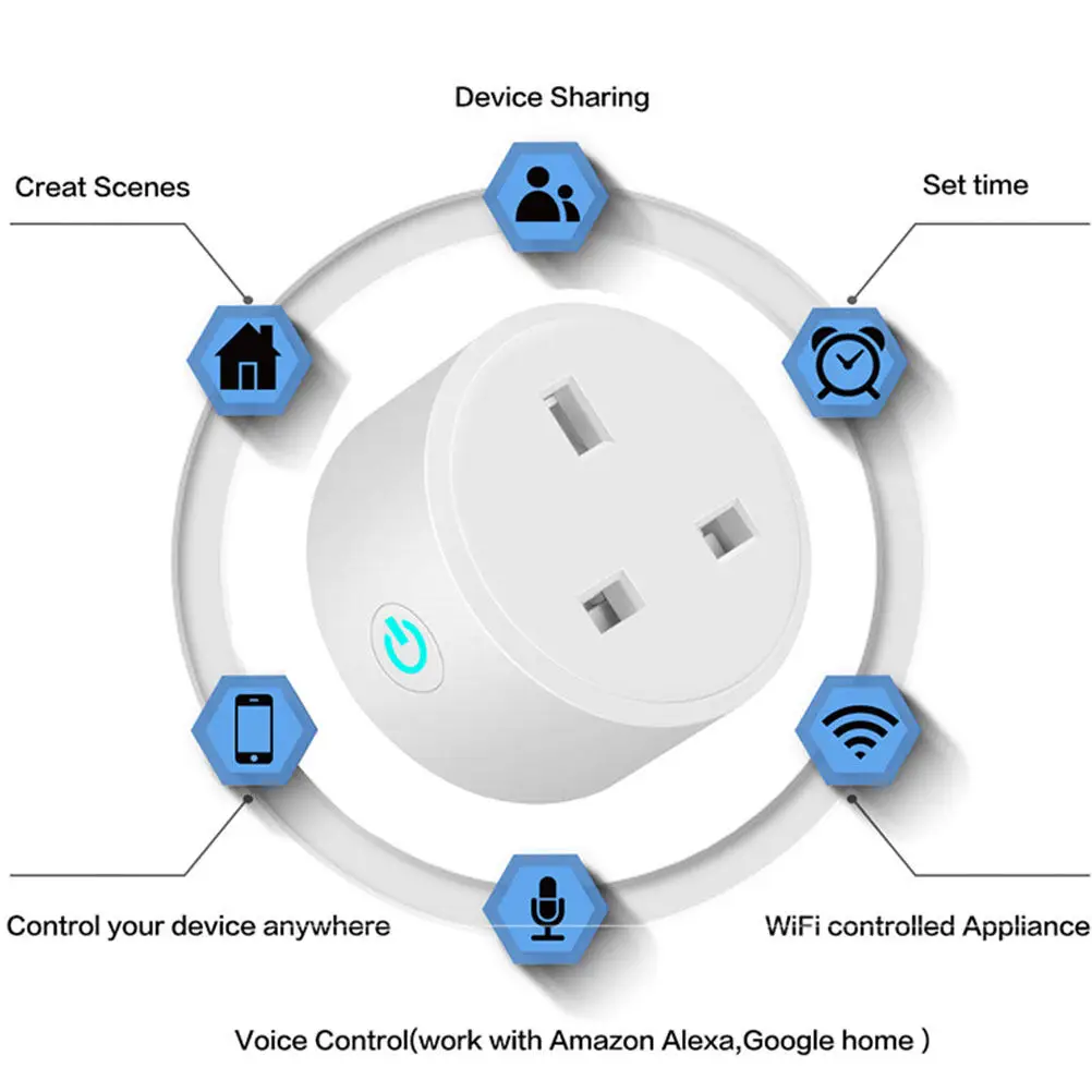WiFi Socket Remote Control Mobile App Support Ios Memory Function Flame Retardant Use WiFi