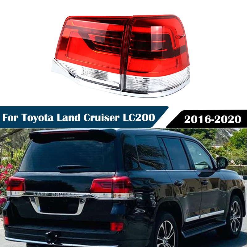 For Toyota Land Cruiser LC200 2016 2017 2018 2019 2020 Car LED Tail Lights Tail Lamp Fog Lights Day Running Light