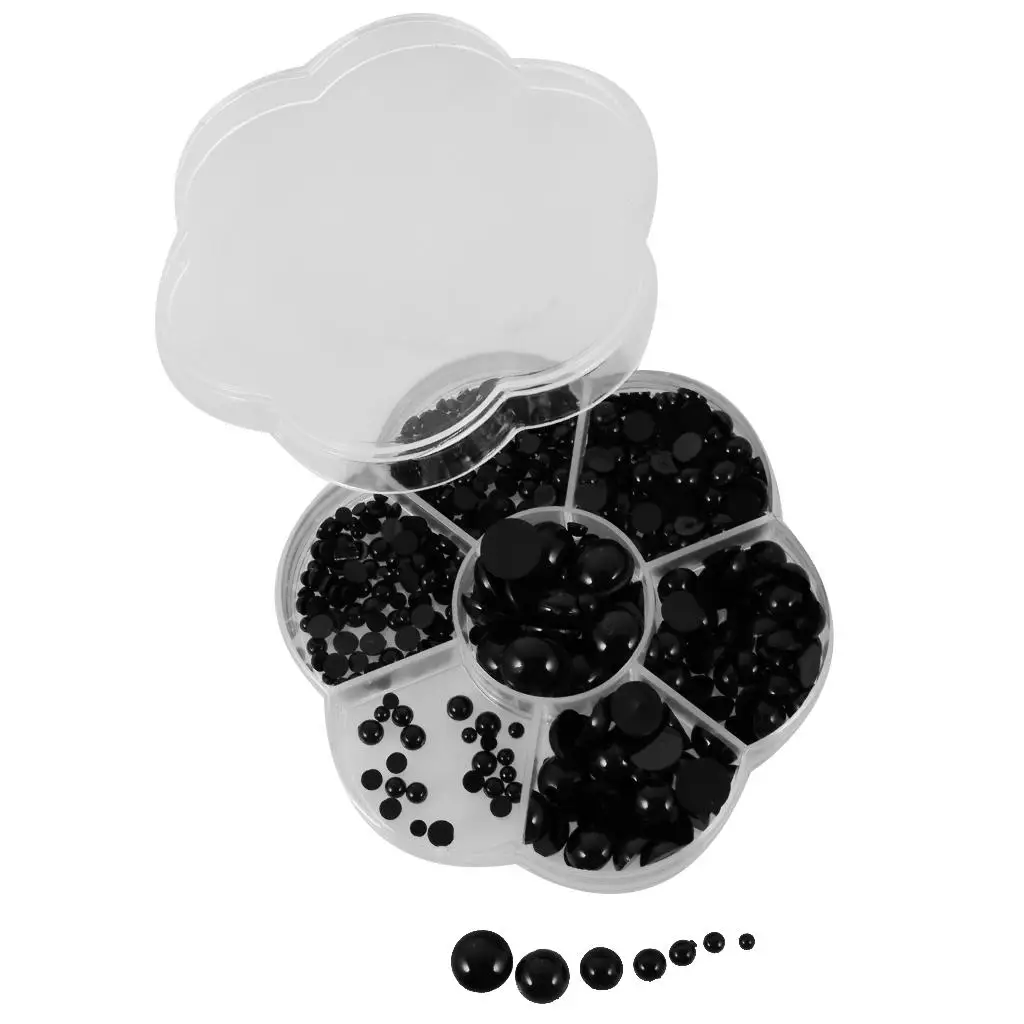 Ronde platte veiligheidsogen Zwart kunststof DIY-knutselbenodigdheden voor het maken van kralenspeelgoed Zachte poppenprojecten