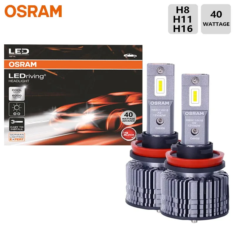 

OSRAM H11 XLZ Automotive LED Bulb 12V 40W 6000K Bright White Super Bright Auto Headlight(1Pair)