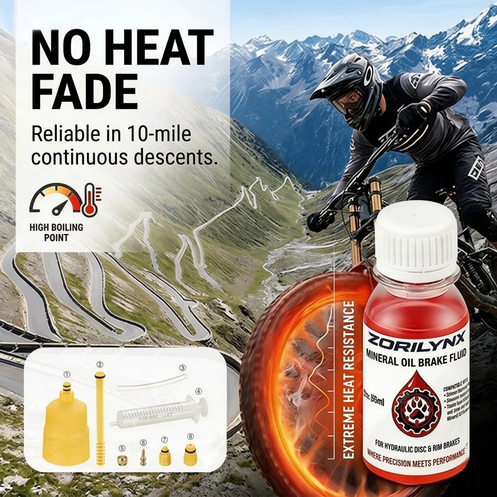 60ml Bicycle Mineral Oil Brake Fluid for Shimano Magura Tektro Hydraulic Disc Rim Brakes MTB Road Bike Maintenance ZORILYNX
