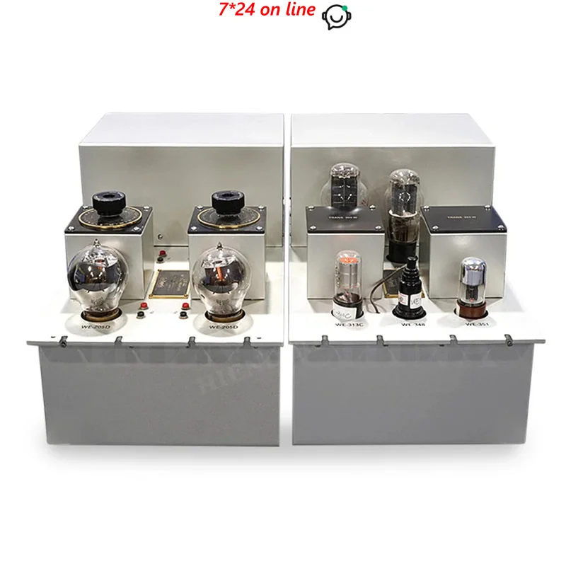 Linha de cópia magnética WE-44 + WE-20B/(LM-44/LM-20B chamada por linha magnética) pré-amplificador de tubo de vácuo fonte de alimentação dividida