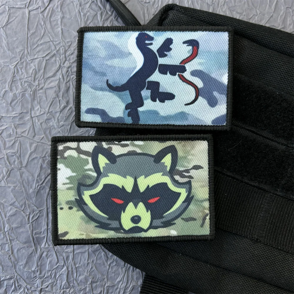 

Multicam Team Printing Patch Stickers for Clothes Trash Panda Morale Badges Tactical Military Backpack Patches Appliques