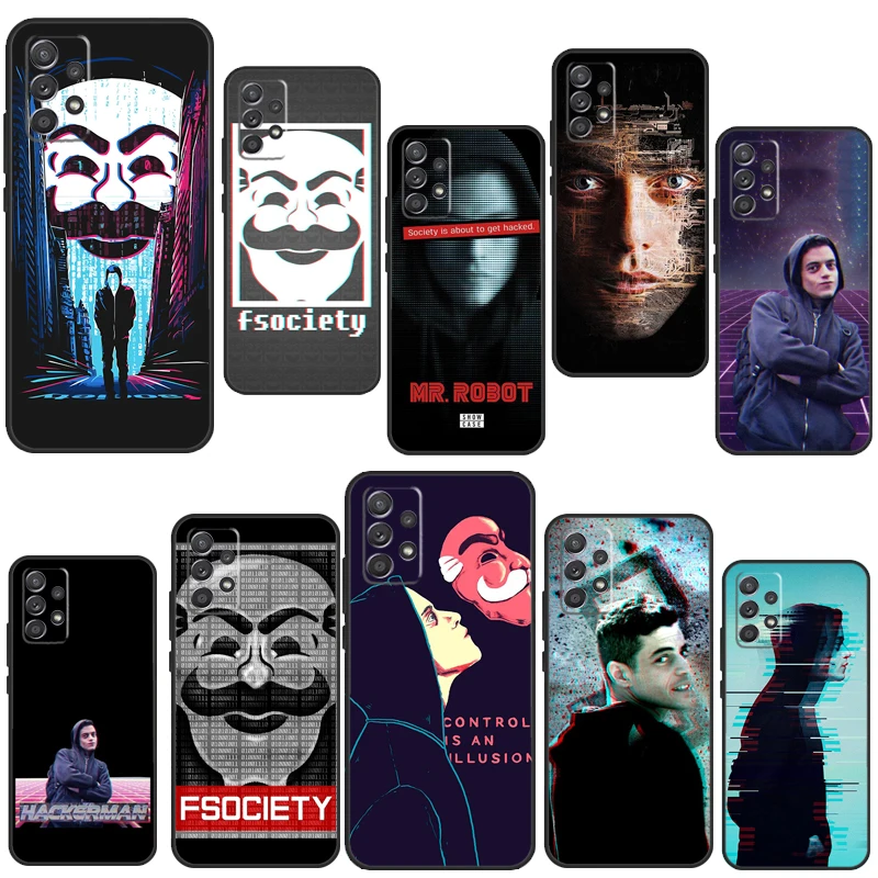 Mr Robot Fsociety Case For Samsung A54 A34 A14 A13 A23 A33 A53 A73 A51 A71 A72 A12 A22 A32 A42 A52 Back Cover