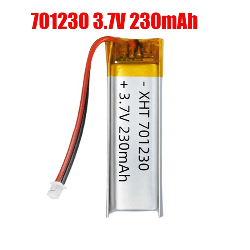

1-4pcs 701230 Battery 230mAh 3.7V Lithium Polymer Battery for Smart Watch Flashlight Electric Toy Speaker Headset Handheld Fan