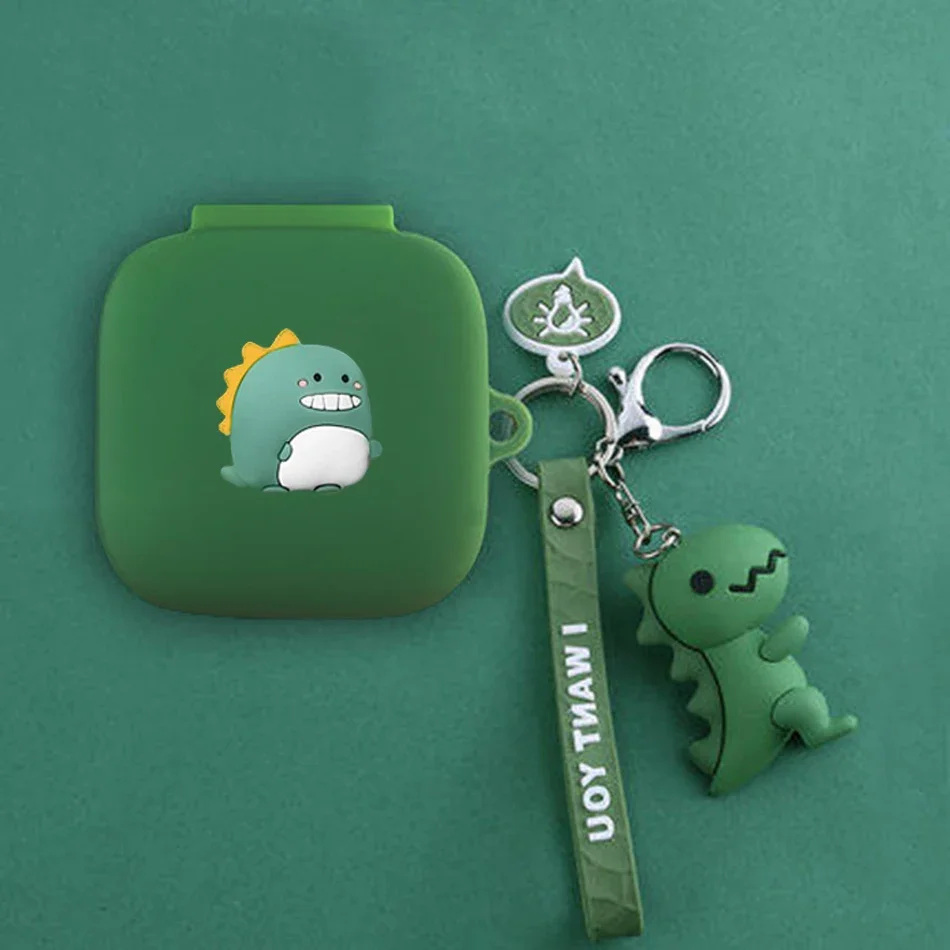 ل QCY T13 حافظة الكرتون رائد الفضاء/ديناصور/الباندا سماعة غطاء لطيف ل QCY T13 TWS سيليكون هيربون صندوق اكسسوارات