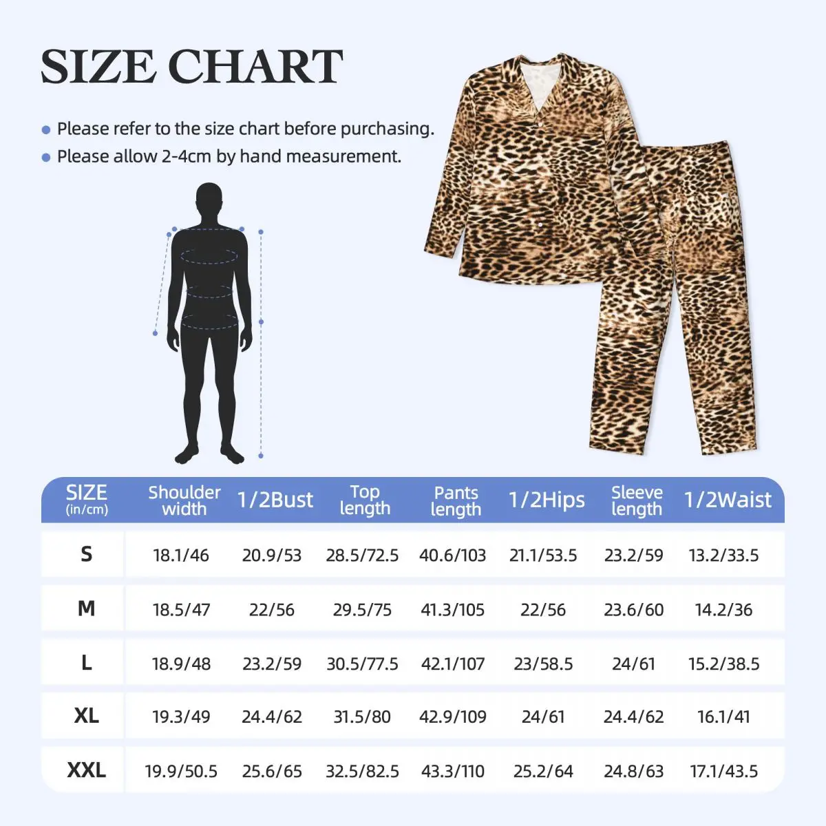 Men's Home Suits Long-sleeved Leopard Print Suits for Autumn and Winter Pajamas for Men