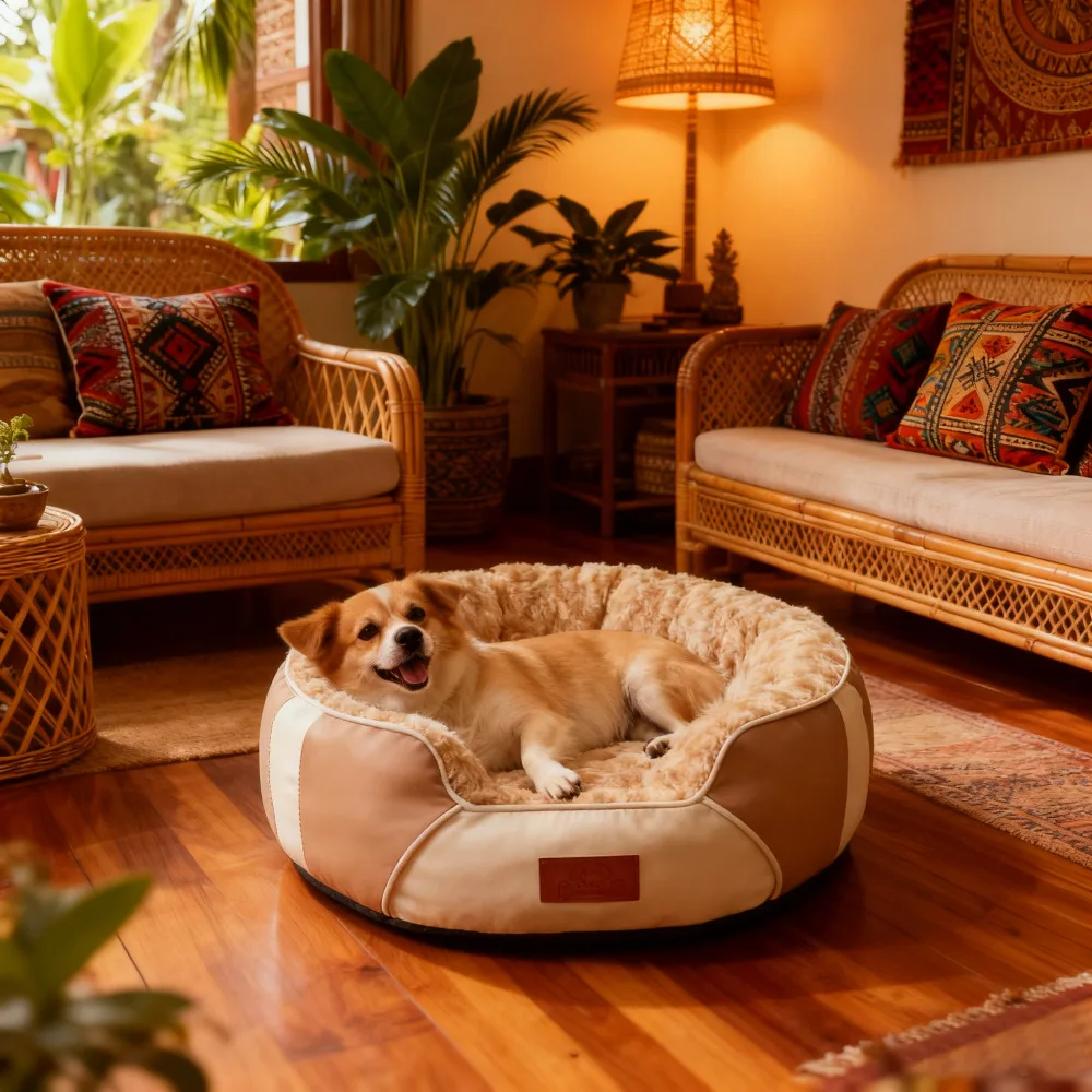 Cama cálida de piel sintética con cojín lavable para gatos y perros - imagen 5