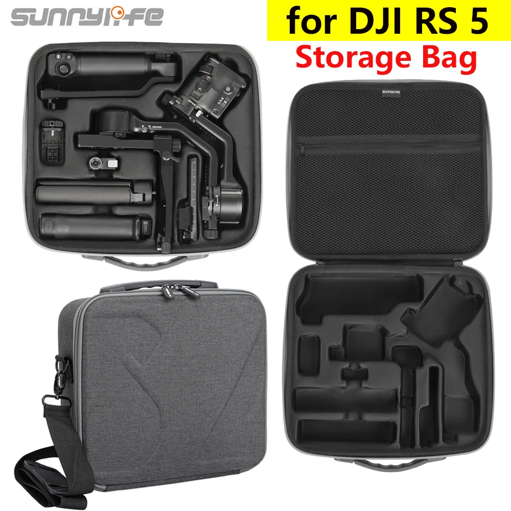 

Сумка-чехол Sunnylife для DJI RS 5: портативный кейс для переноски, наплечная сумка для ручного стабилизатора DJI RS5, дорожный бокс для хранения