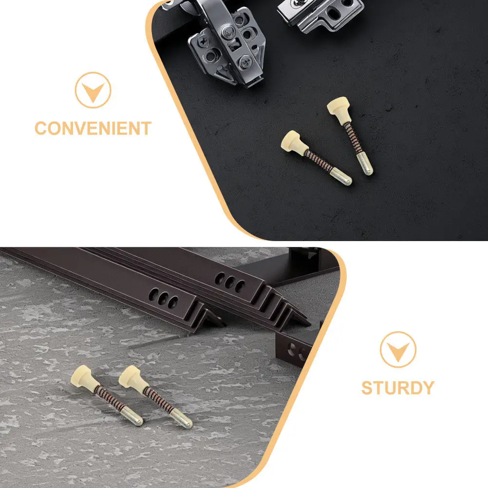 4Pcs Safety Spring-Loaded Plunger Latch Stainless Steel Bed Hardware for Cribs Beds Cabinet Storage Doors Pigeon