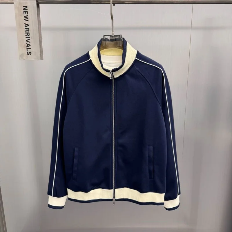 

Original Design Autumn New Men's Jaet Faion Couple Sport Zipper Open Cardigan Striped Weave Belt Outdoor Breathable Cotton