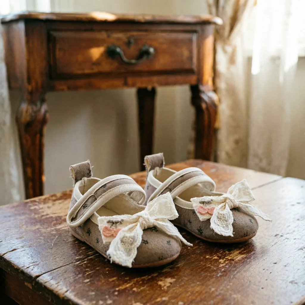 Baby Girl First Walkers Soft Sole Shoes Korean Style Lace Bow Mary Janes Breathable Cotton 0-18 Months
