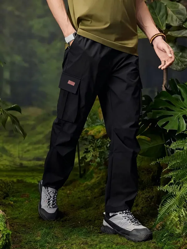 

Новые мужские рабочие брюки 2025 года, мужские свободные прямые повседневные брюки в европейском и американском стиле, мужские карманные брюки для рабочей одежды